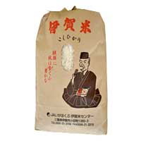 3kg Iga kosihikari rice packed in the bag which is drawn japanese famouse historical figure.