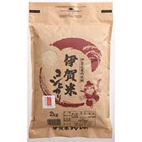 2kg Iga kosihikari rice packed in the bag which is drawn ninja picture.