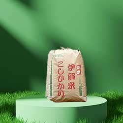 10kg Iga kosihikari rice picture packed by brown bag