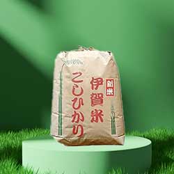 20kg Iga kosihikari rice picture packed by brown bag